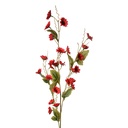 Deko Ast mit Blumen Bordeaux Grün 25x6x107 cm