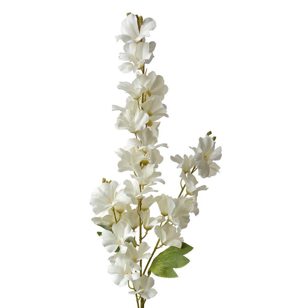 [5PL0135BE] Deko Ast mit Blumen Beige Grün 16x12x100 cm