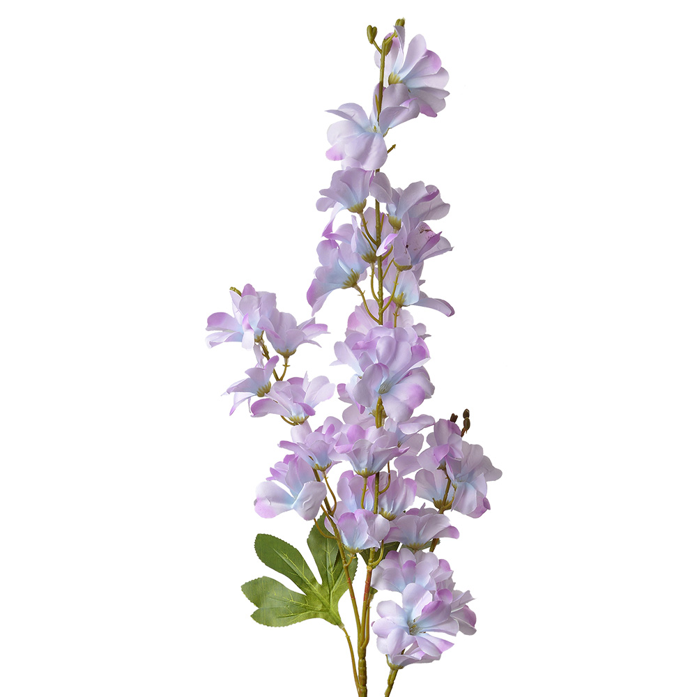 [5PL0135PA] Decorative Artificial Branch with flowers Purple Green 16x12x100 cm