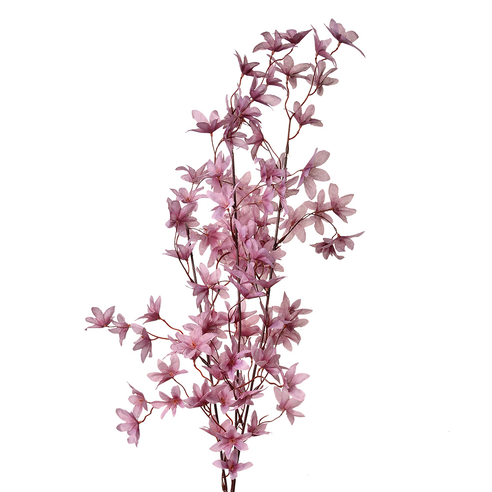[5PL0136PA] Decoratie tak met bloemen 15x7x112 cm