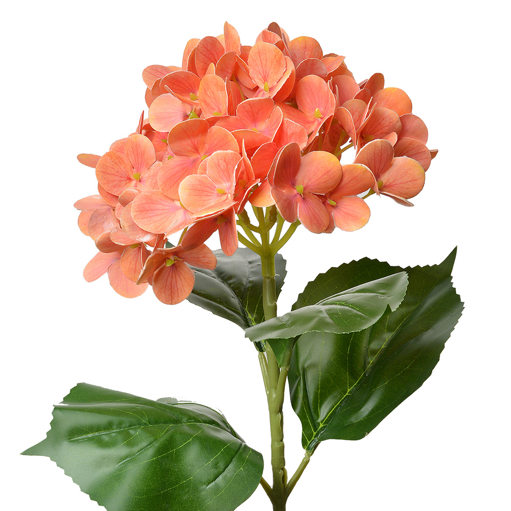 [5PL0137O] Artificial Flower Orange Green 16x15x68 cm