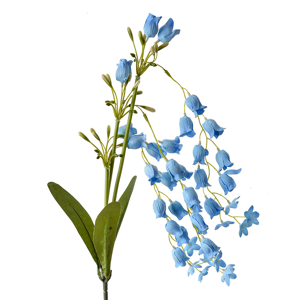 [5PL0161BL] Decoratie tak met bloemen 15x6x80 cm