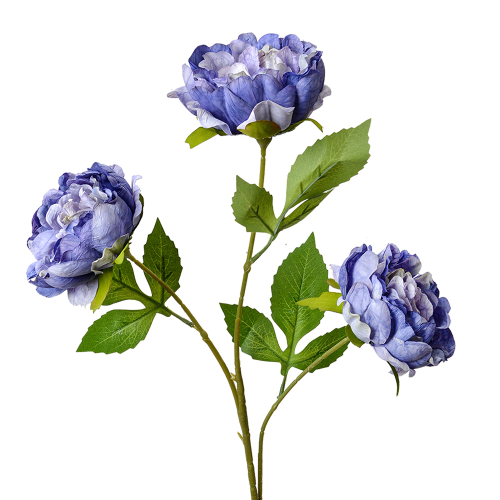 [5PL0166BL] Branche de décoration avec fleurs Violet Vert 12x8x80 cm