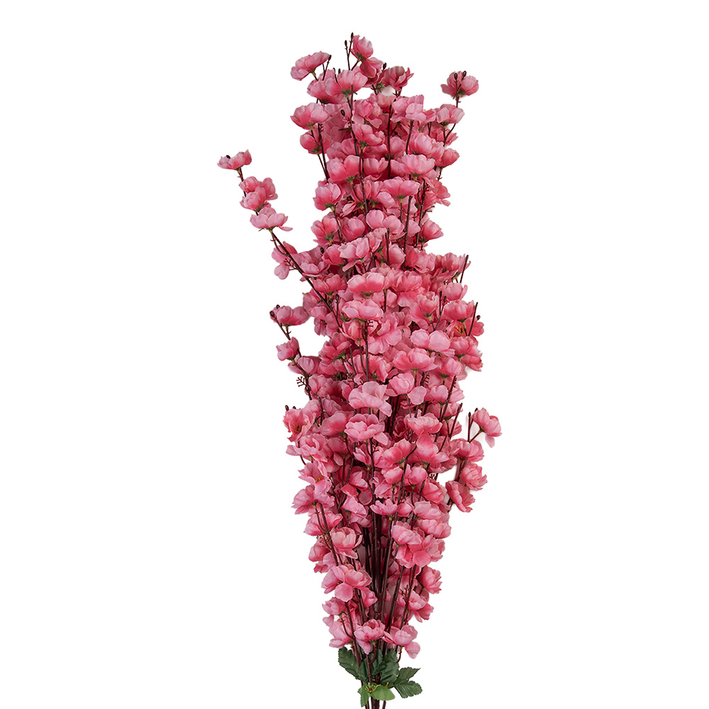 [5PL0168P] Branche de décoration avec fleurs Rose Vert 15x10x100 cm