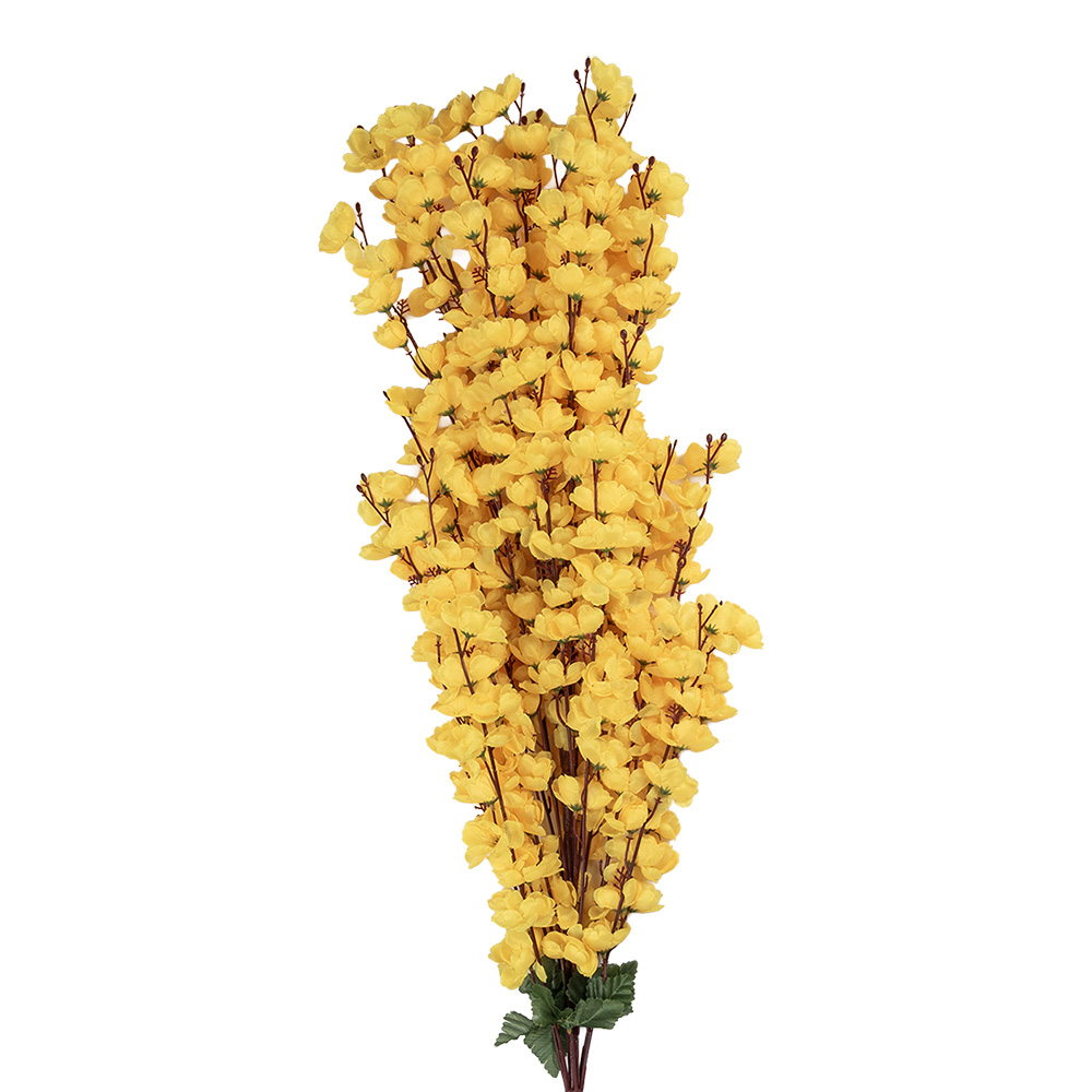 Decoratie tak met bloemen 15x10x100 cm