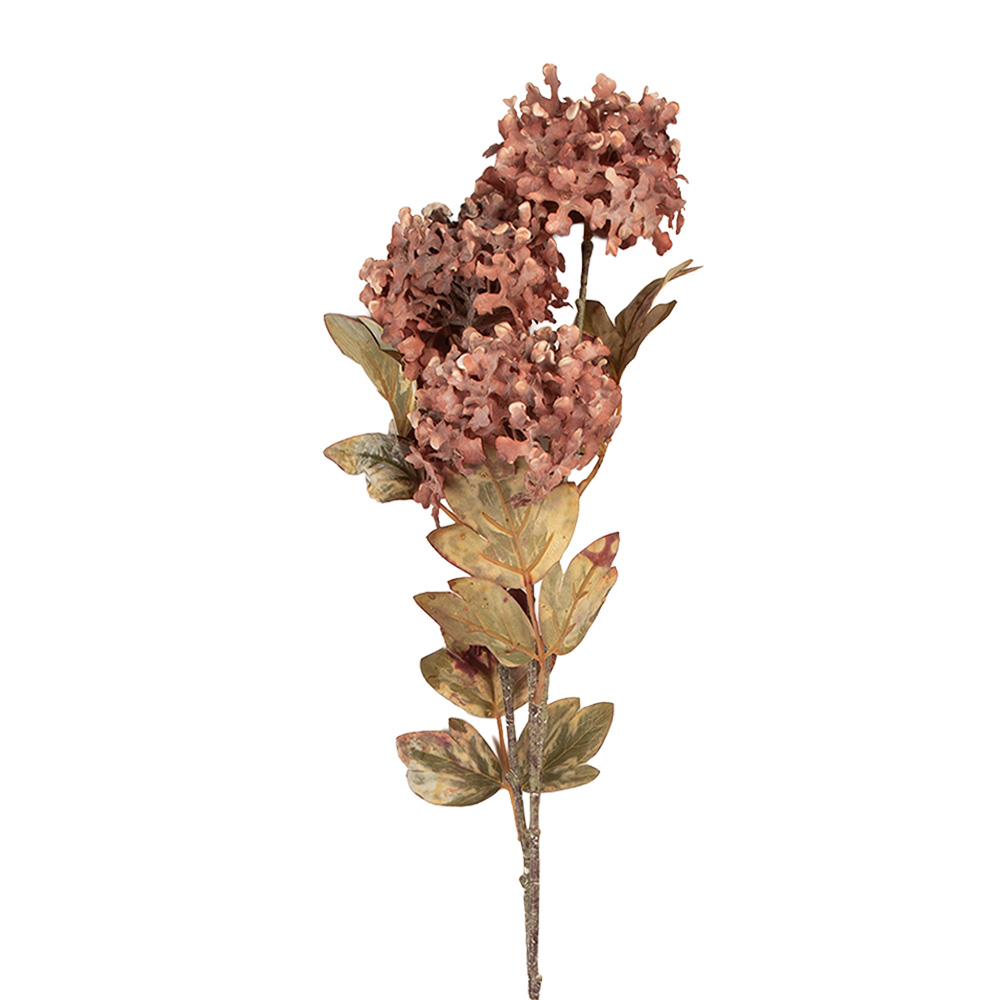 [5PL0193P] Decorative Artificial Branch with flowers Pink Green 10x8x76 cm