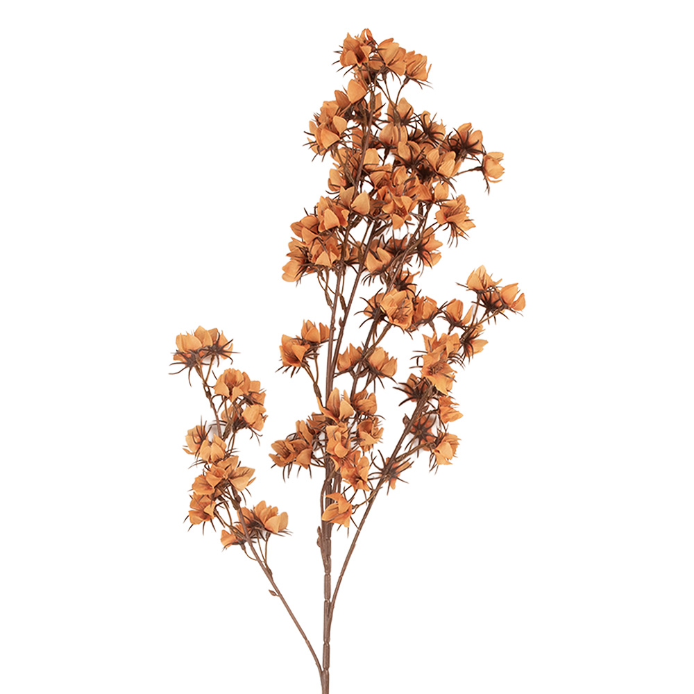 [5PL0201O] Fiori Finti Arancio Marrone 10x10x86 cm
