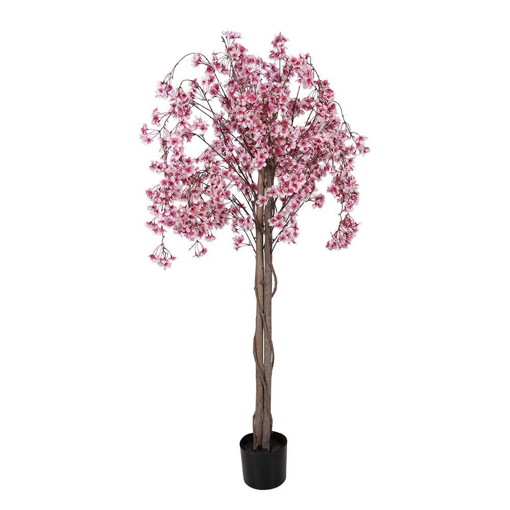 Decoratie perzikbloesem boom 30x30x150 cm