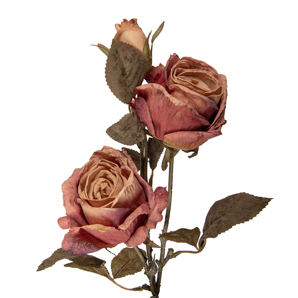 Decoratie tak met bloemen 12x12x70 cm