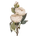 Decorative Artificial Branch with flowers White Green 16x16x72 cm