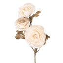 Branche de décoration avec fleurs Blanc Vert 10x12x70 cm