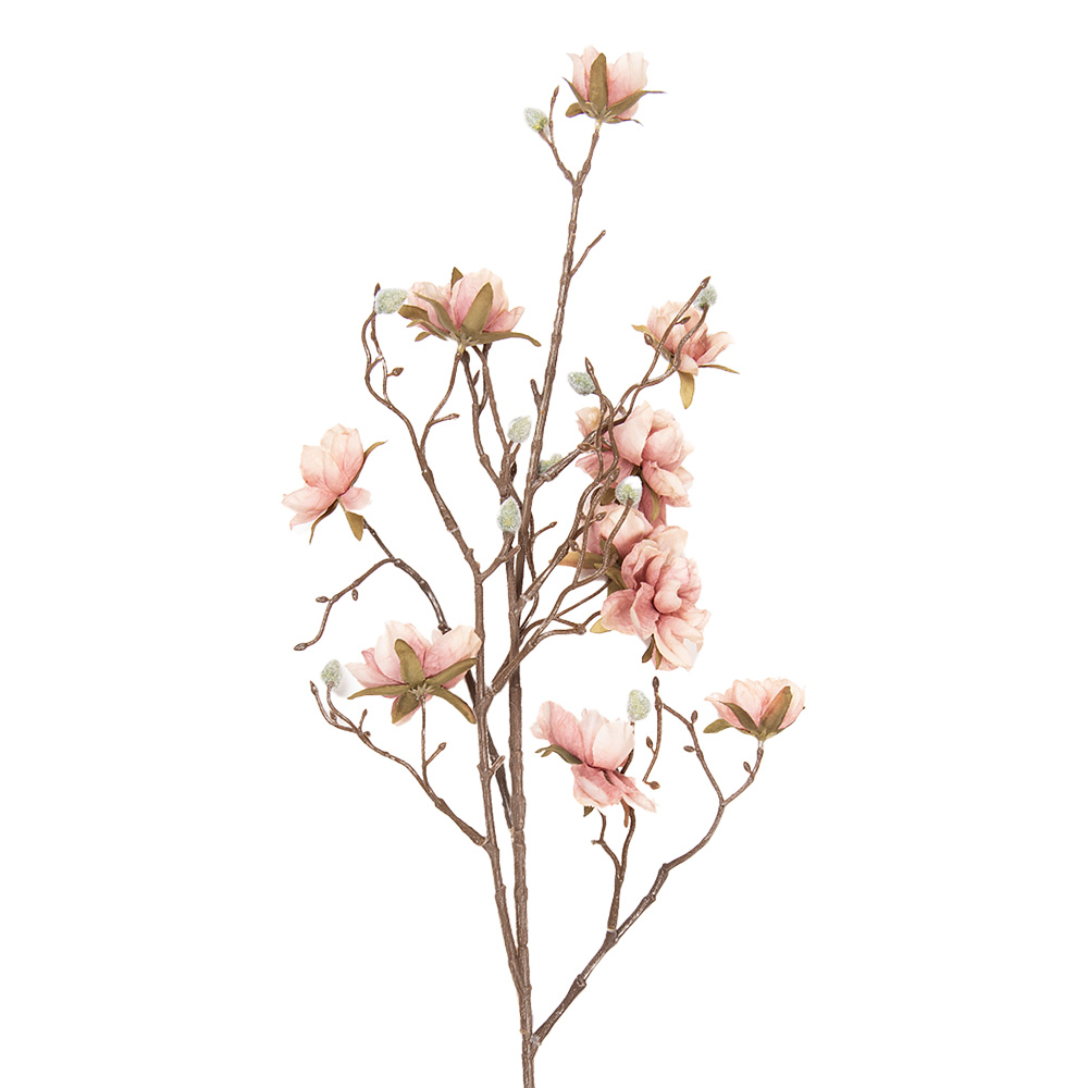 Decoratie tak met bloemen 15x20x90 cm