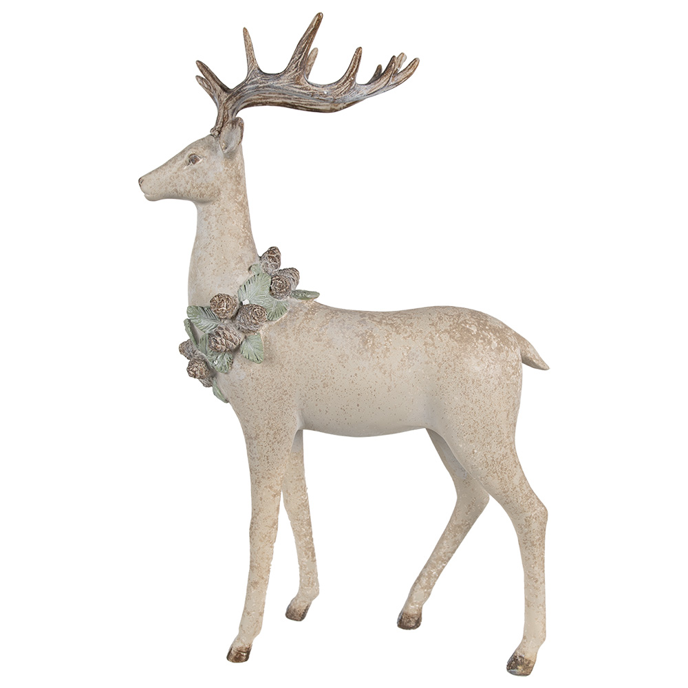 [5PR0139] Decoratie hert 32x14x49 cm