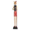 Deko Pinocchio Beige Rot 12x11x68 cm
