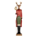 Decoration Reindeer Brown Red 17x18x81 cm
