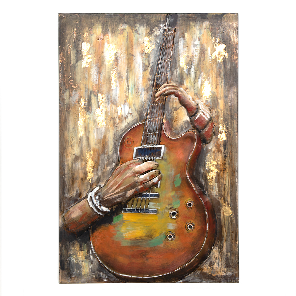 [5WA0186] Wanddecoratie gitaar 80x4x120 cm