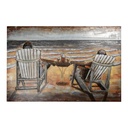 Decorazione da parete strandstoelen 120x5x80 cm