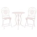 Bistroset Bistrotisch Bistrostühle (3-tlg.) Weiß Ø 60x70 / 40x40x92 cm (2)