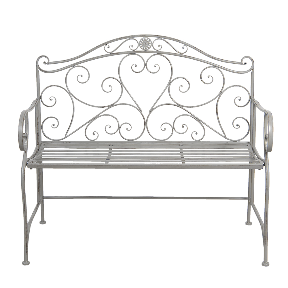 [5Y0223G] Garden Bench Grey 103x51x94 cm