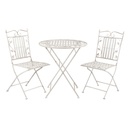 Table + 2 stoelen Ø 70x77 / 40x52x93 cm (2)