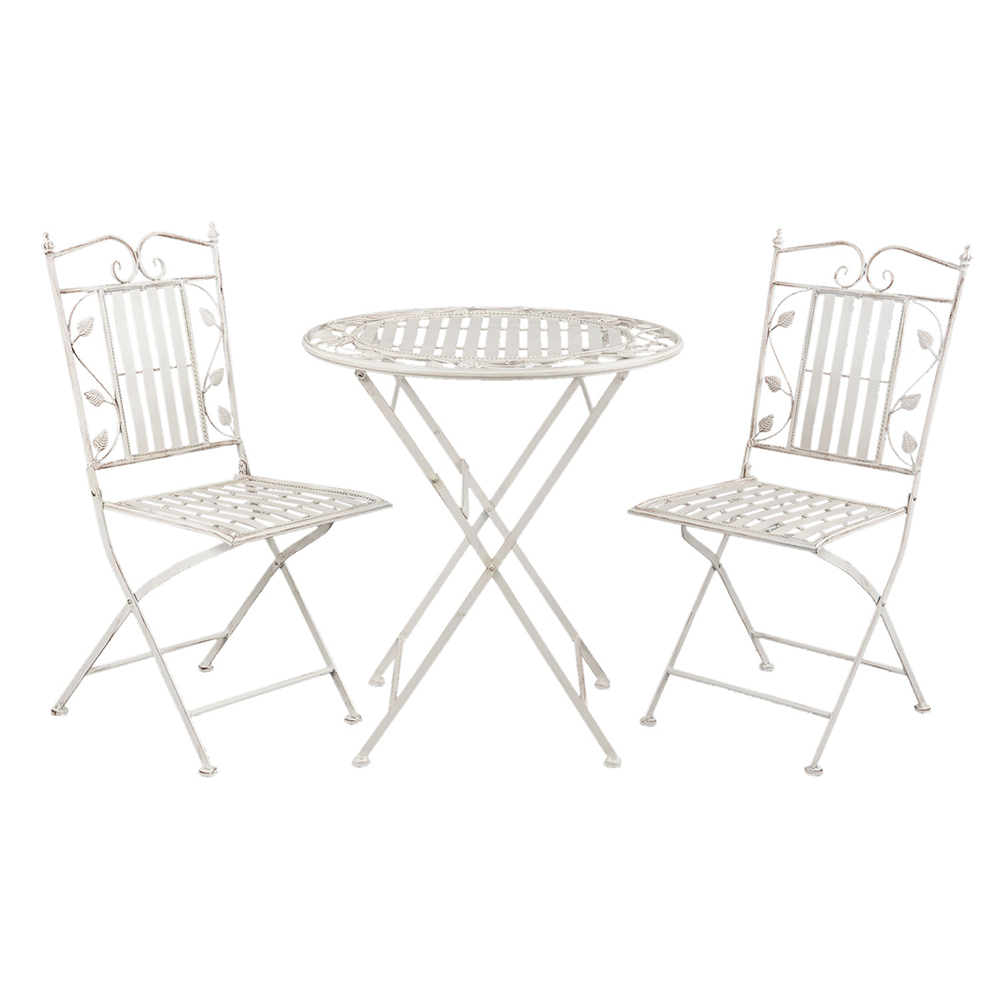 Tafel + 2 stoelen Ø 70x77 / 40x52x93 cm (2)