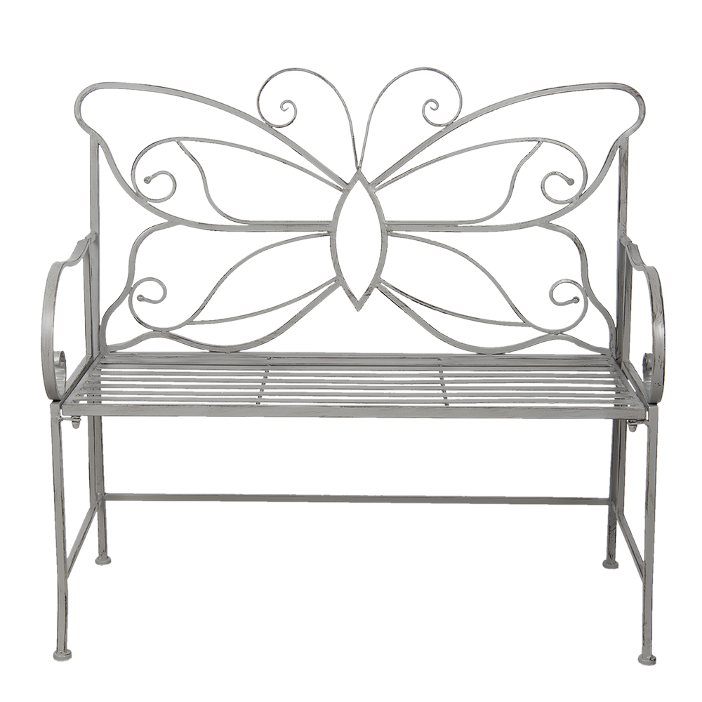 [5Y0459G] Bank / Tuinbank vlinder 108x55x99 cm