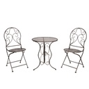 Bistroset Bistrotisch Bistrostühle (3-tlg.) Schwarz Ø 60x70 / 40x40x92 cm (2)