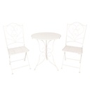Bistro Set Bistro Table Bistro Chairs 3 parts White Ø 60x70 / 40x40x92 cm (2)