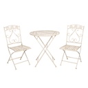 Tisch + 2 stoelen Ø 70x76 / 39x48x91 cm (2)