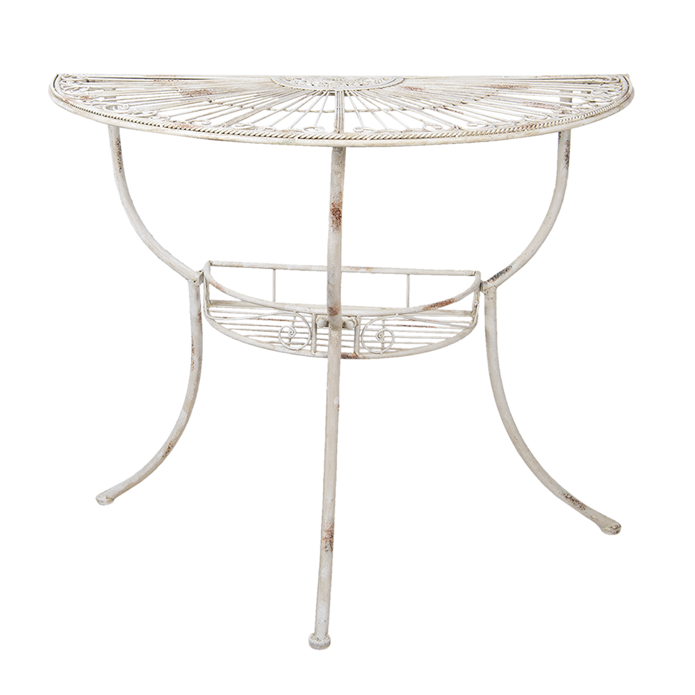 [5Y0884] Sidetable White 90x48x76 cm