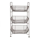 Rack with Baskets Brown 35x26x71 cm