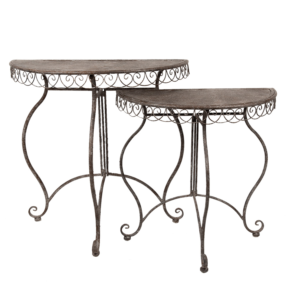[5Y1209] Plantentafeltje (2) 76x38x75 cm / 64x32x65 cm
