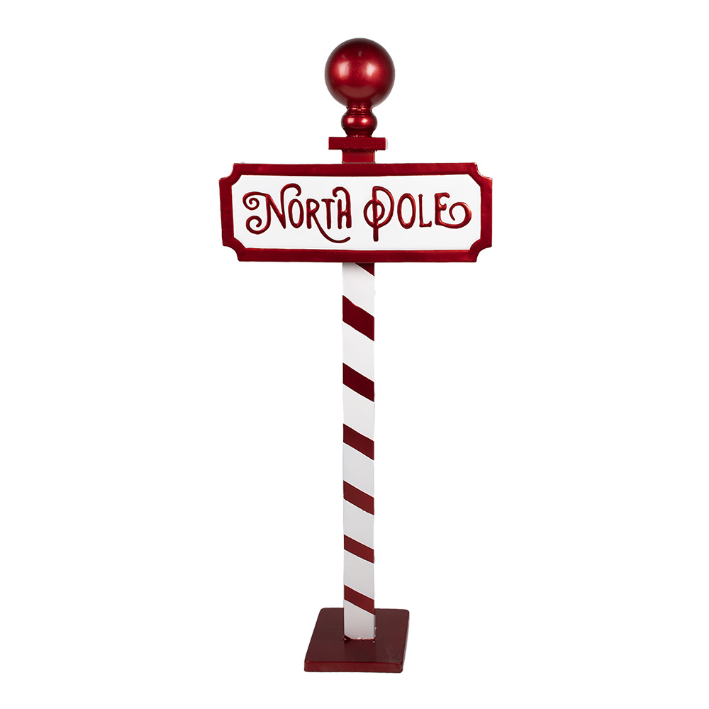 [5Y1254] Kerstdecoratie North Pole 46x18x110 cm