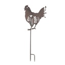 Garden Decorative Stakes Rooster Brown 47x2x124 cm