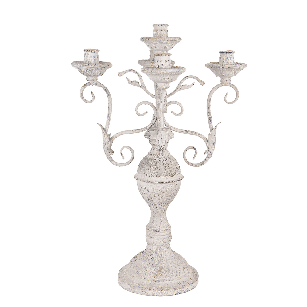 [5Y1291] Kerzenständer Weiß Ø 29x58 cm