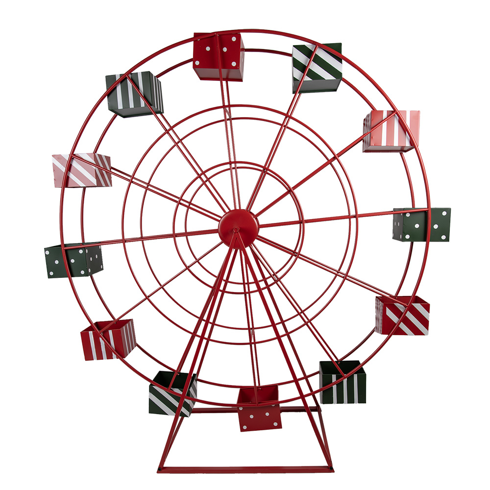 [5Y1305] Dekoration Riesenrad Rot Grün 167x59x170 cm
