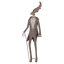 Decoration Reindeer Brown Grey 27x15x84 cm