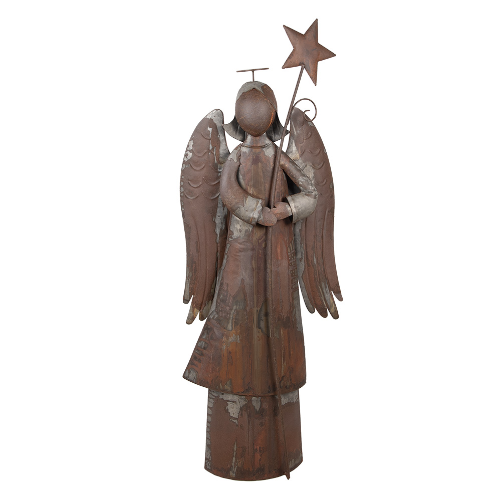 [5Y1331] Décoration Ange Marron Gris 48x18x133 cm