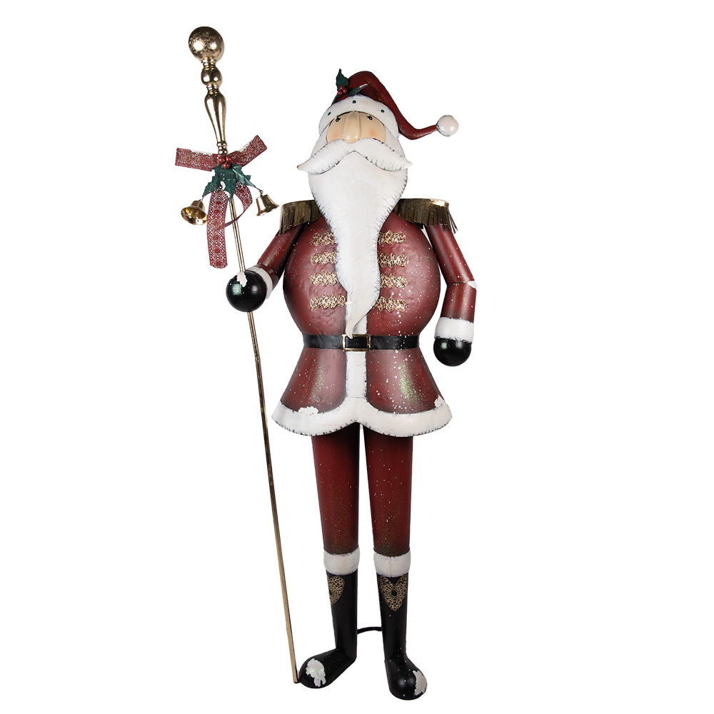 [5Y1332] Decorazione Natalizie Babbo Natale Rosso Bianco 82x36x205 cm