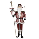 Décoration de Noël Père Noël Rouge Blanc 82x36x205 cm