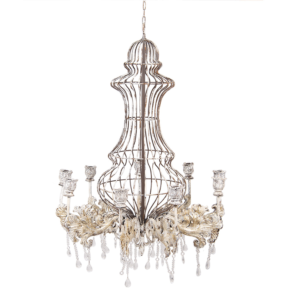 [5Y1342] Hanging Candle Holder Beige Brown Ø 69x93/137 cm