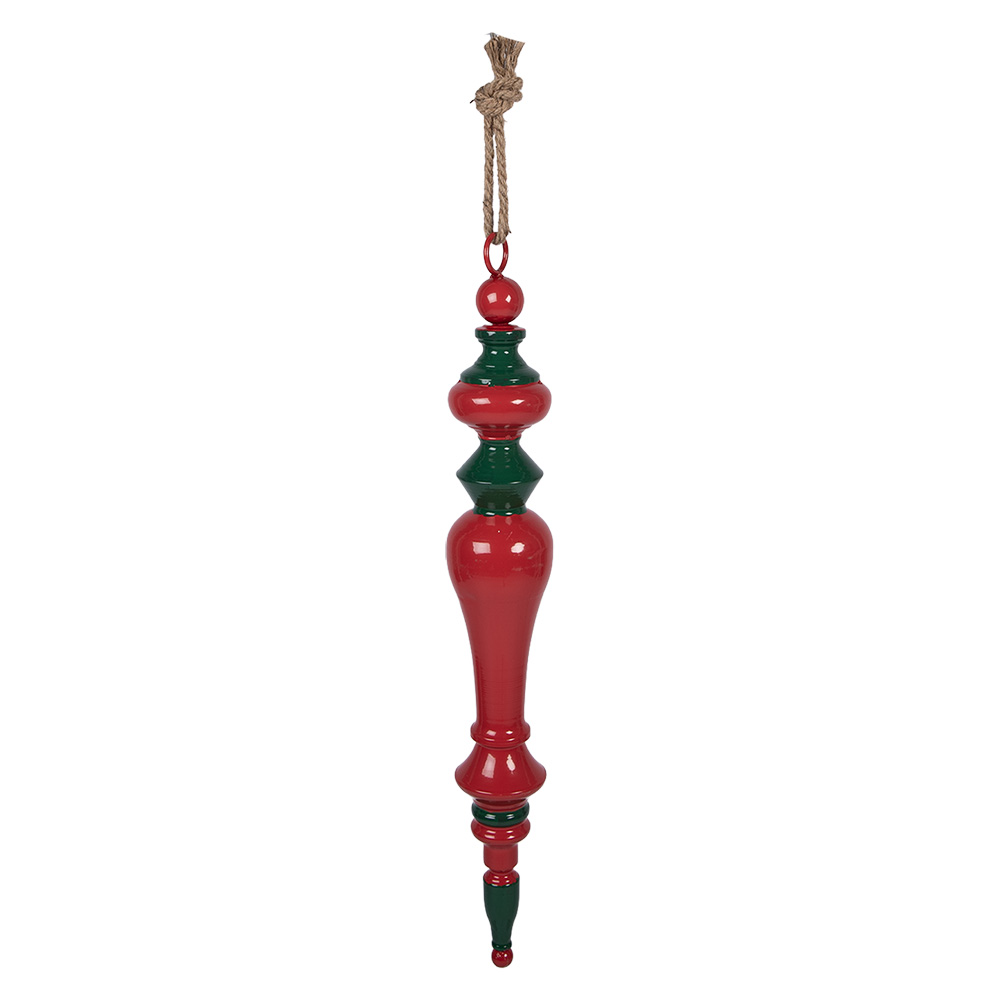 [5Y1403] Decorative pendant Christmas Red Green Ø 9x65 cm