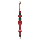 Ciondolo decorazione Natale Rosso Verde Ø 9x65 cm
