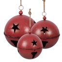 Decoratie Bell (3) Red Ø 60 / Ø 50 / Ø 40 cm