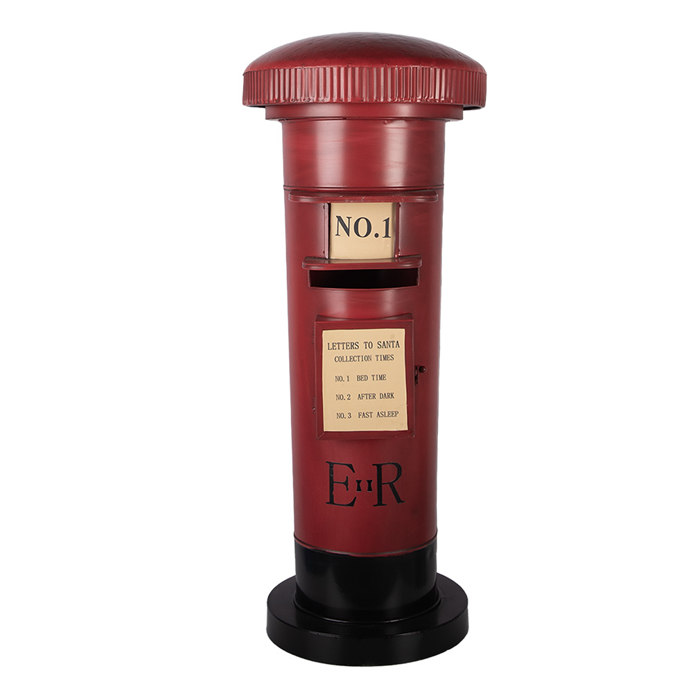[5Y1408] Letterbox Red Black Ø 36x86 cm