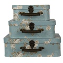 Set di valigie decorative da 3 Verde 30x21x9/25x18x9/20x16x8 cm