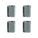 Doorknob Set of 4 Transparent 4x3x2 cm / S3 cm
