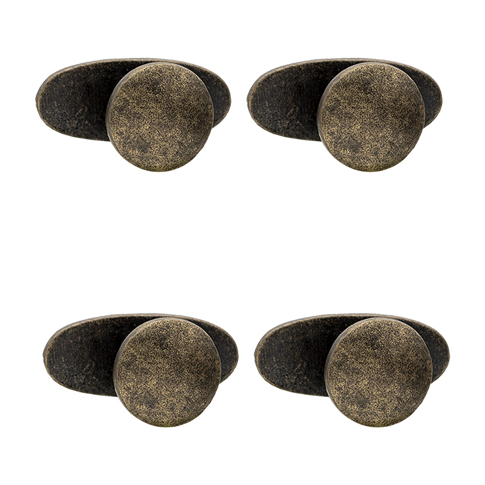 [64899] Set maniglia da 4 Marrone 3x3x5 cm / S3 cm