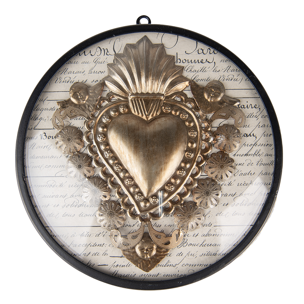 [65177] Wanddecoratie hart Ø 23x4 cm