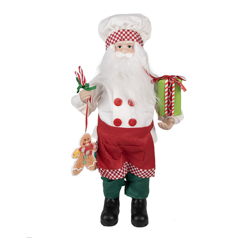 [65215] Weihnachtsdeko Weihnachtsmann Rot 26x16x46 cm